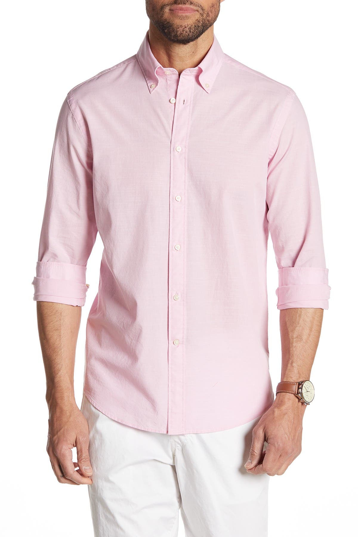 Thomas Dean | Solid Long Sleeve Shirt | Nordstrom Rack