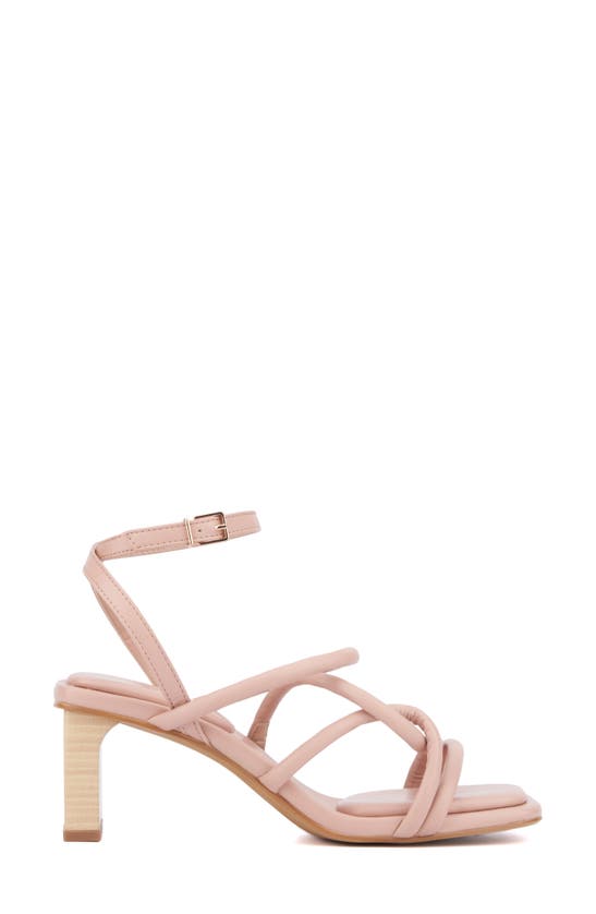 Fashion To Figure Ohara Strappy Block Heel Sandal In Light Pink