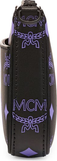 MCM Calfskin Visetos Mini Color Splash Pouch on Chain Croissant 1260643