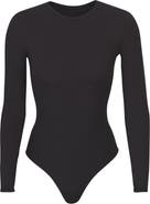 SKIMS Essential Bodysuits Long Sleeve Scoop Neck Bodysuit, Nordstrom