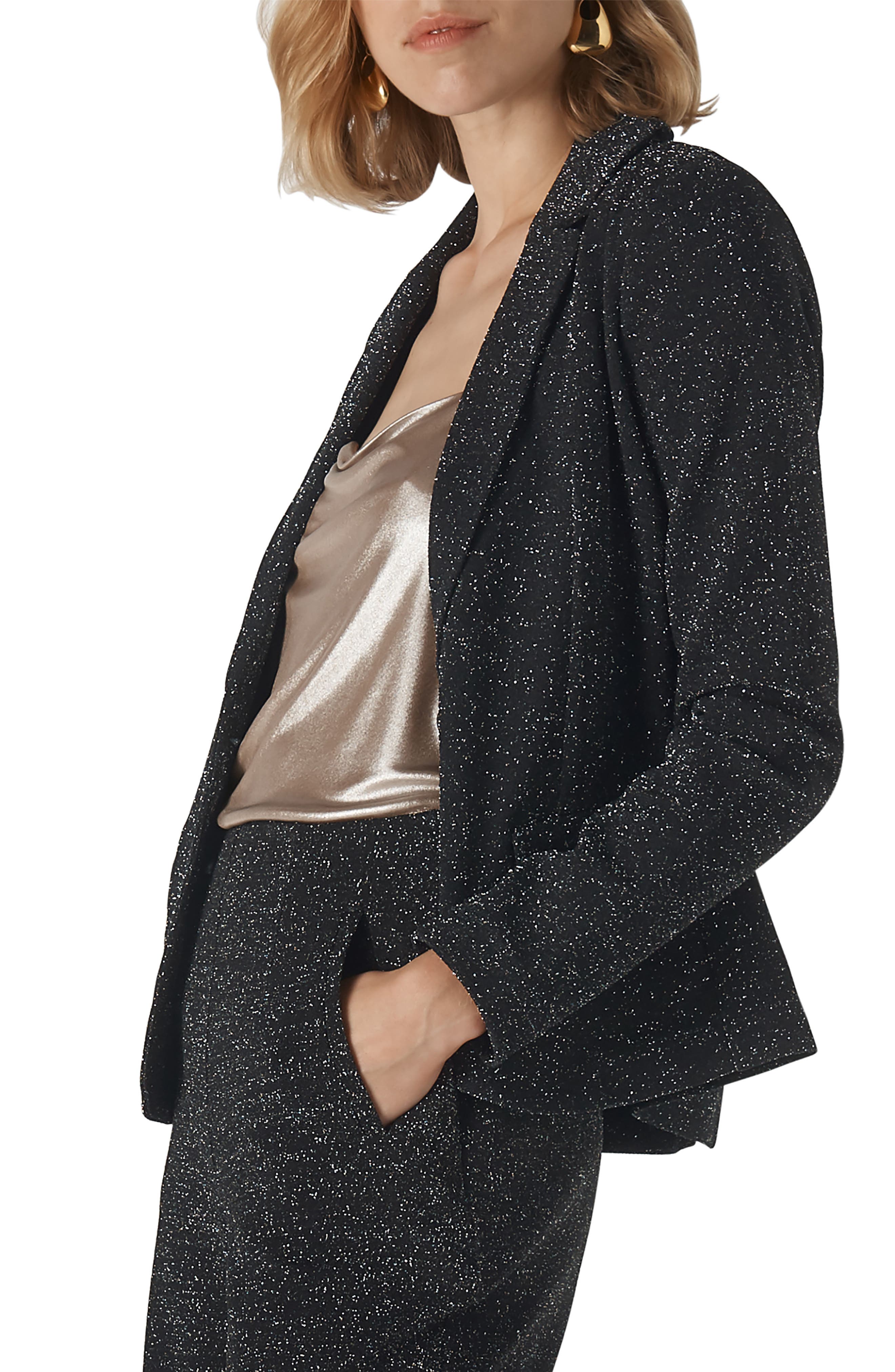 Whistles Sparkle Ponte Knit Jacket Nordstrom