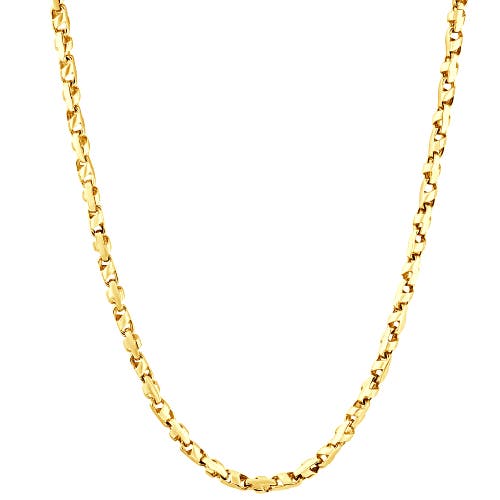 BLISS DIAMOND 69 GRAM MARINE LINK 18K GOLD 5MM FLEXIBLE LINK 22 " NECKLACE 