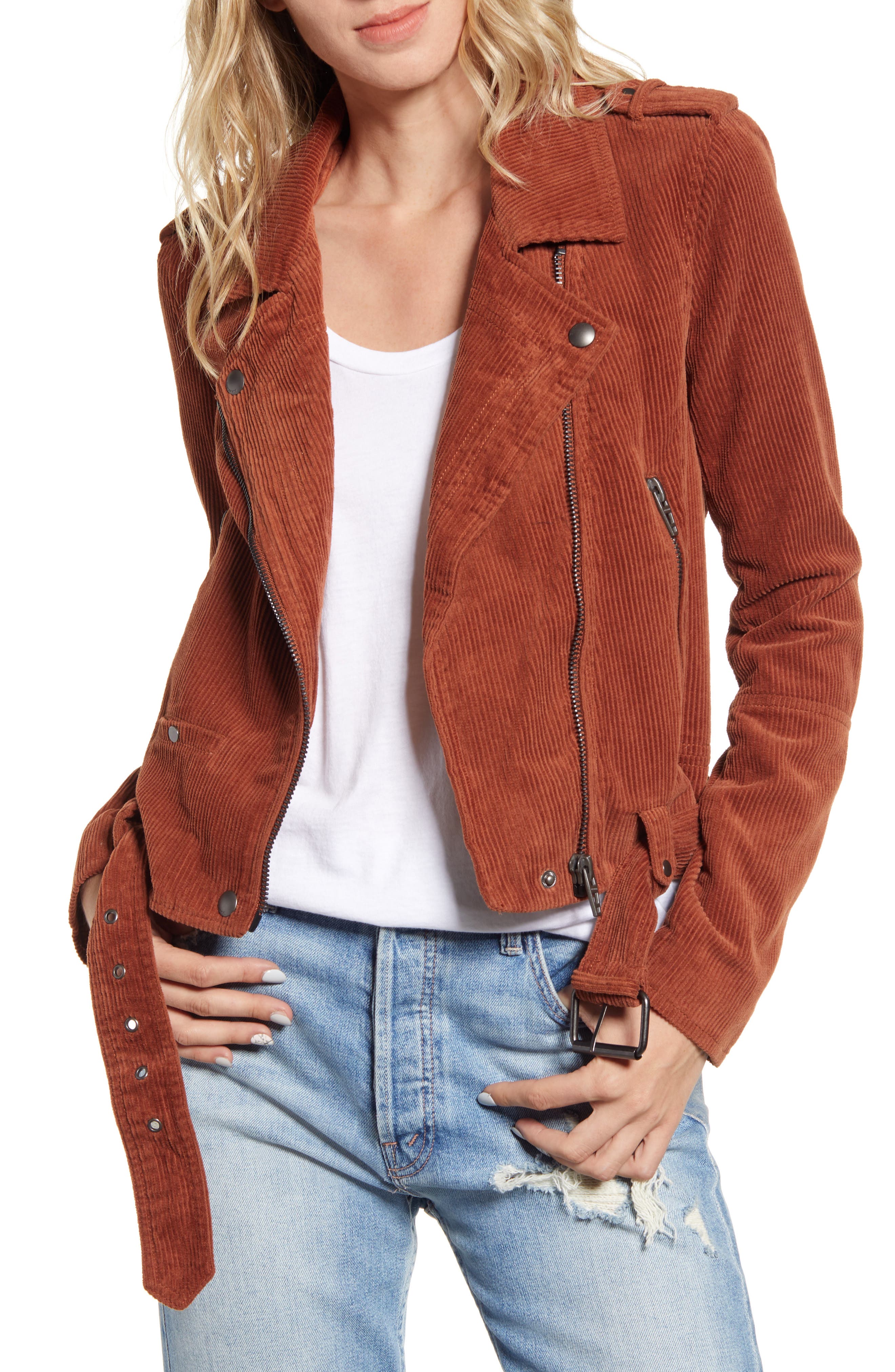 Blanknyc Corduroy Moto Jacket In Atlas 
