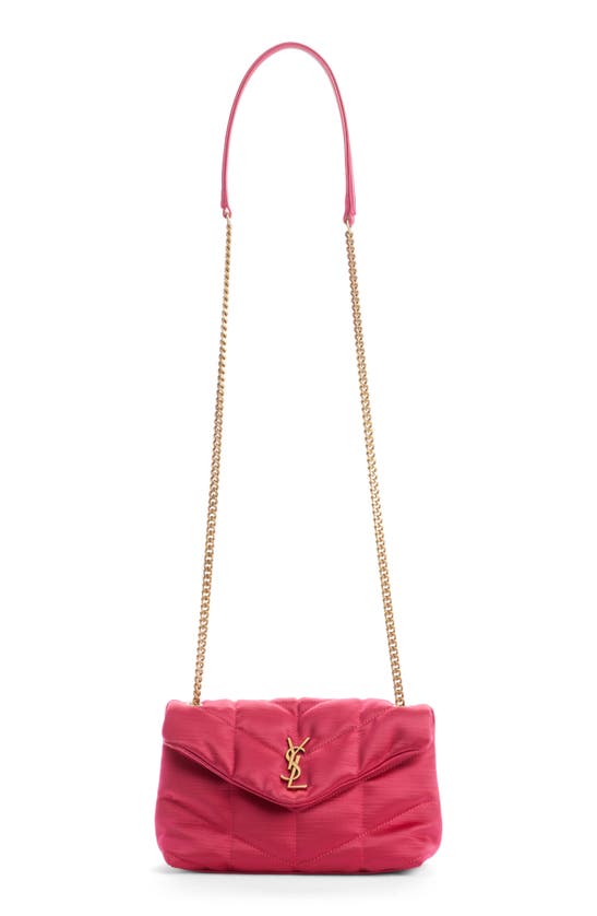 Puffer Toy Quilted Satin Shoulder Bag in Pink - Saint Laurent