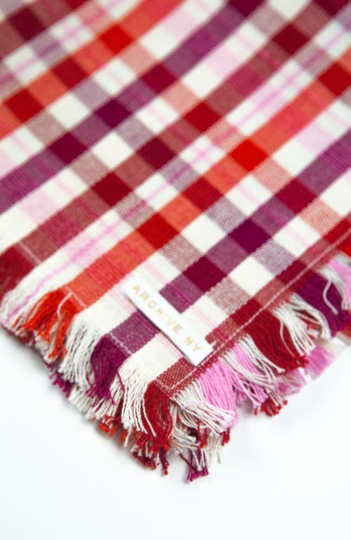 Shop Archive New York Noel Red Plaid Cotton Party Napkins, Set Of 4