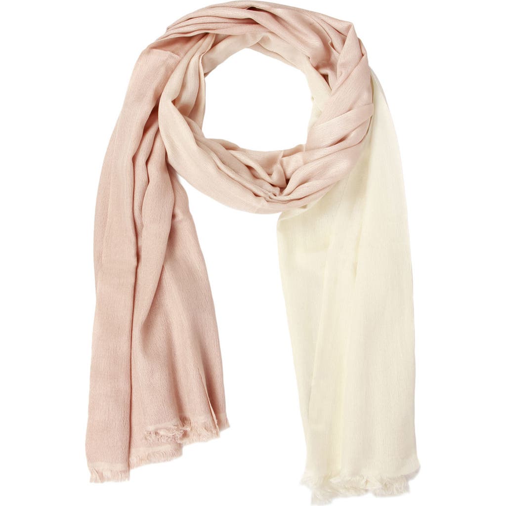 Saachi Cashmere & Silk-blend Scarf In Cream/taupe