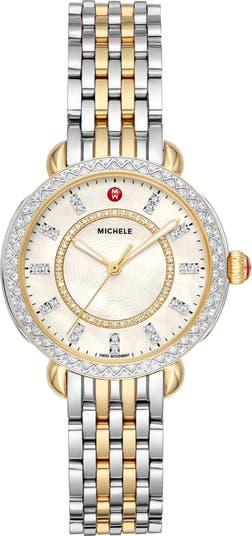 Michele Sidney 18 Chronograph Diamond Bracelet Watch, $2,171, Nordstrom