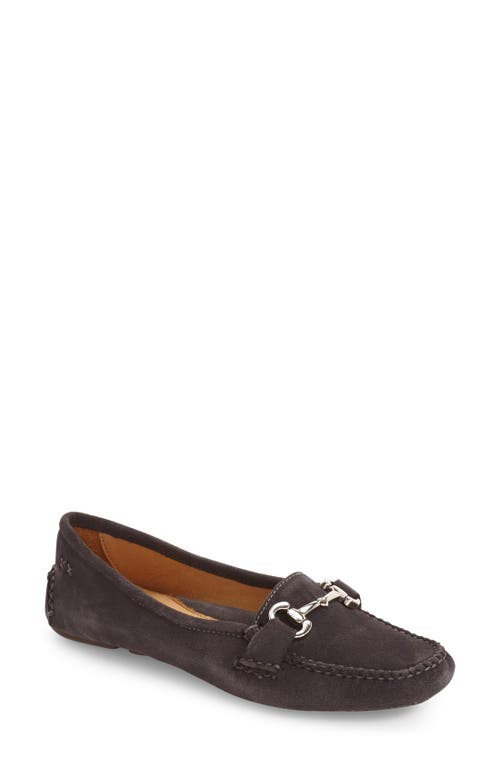 'Carrie' Loafer in Charcoal Suede