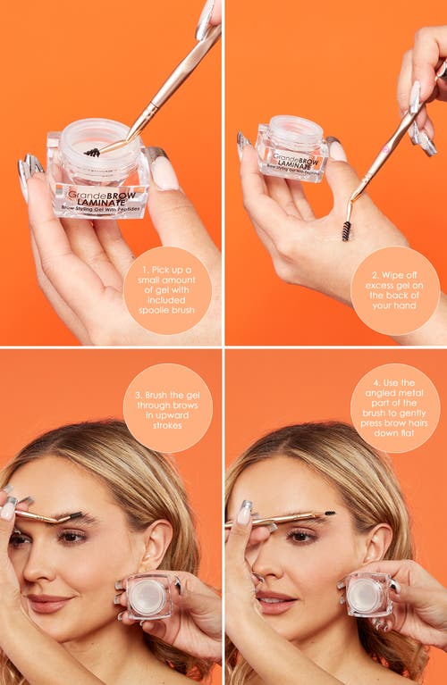 Grande Cosmetics Grandebrow-laminate Brow Styling Gel With Peptides 0.3 oz / 11 G In Clear