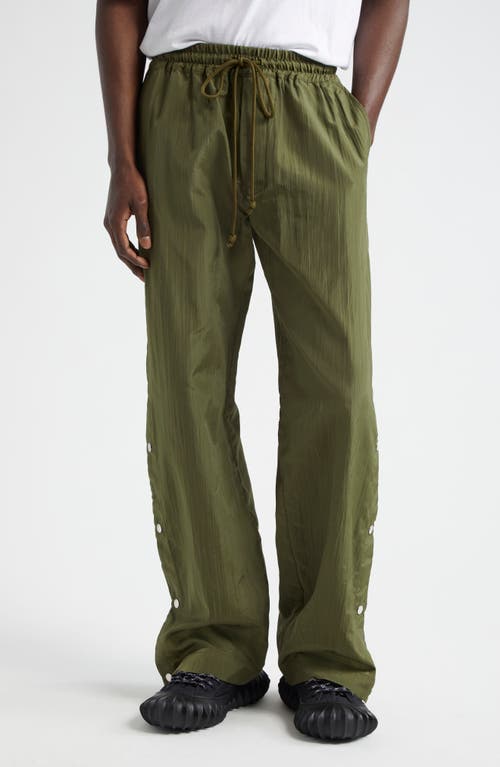 SONG FOR THE MUTE Side Snap Nylon Track Pants Khaki at Nordstrom, Us