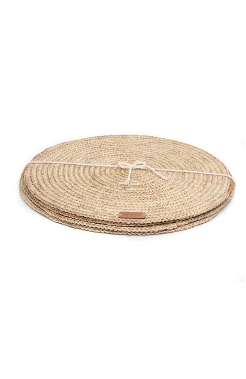 Tallo De Olivo Fique Spiral Placemat Set Of 4 In Natural