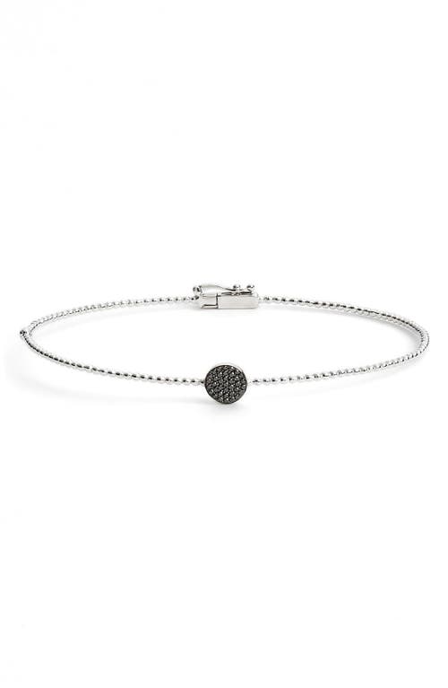 Bony Levy 'aurora' Diamond Pavé Circle Bangle In Black Diamond/white Gold