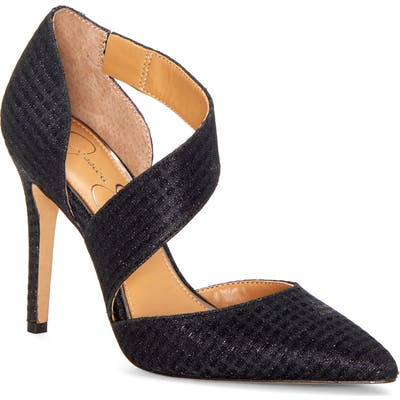Jessica Simpson Pintra Leopard Print Pointed Toe Pump, Black