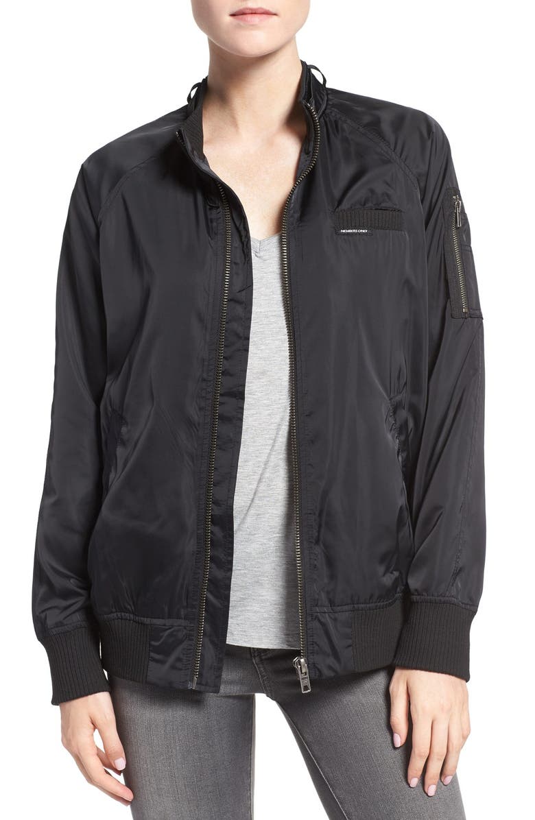 MEMBERS ONLY Ex-Boyfriend Bomber Jacket, Main, color, BLACK