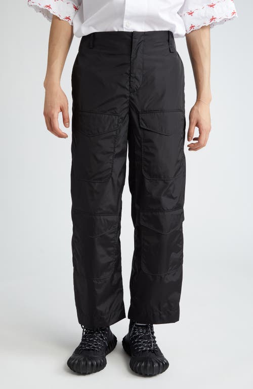 Nylon Cargo Pants in Black