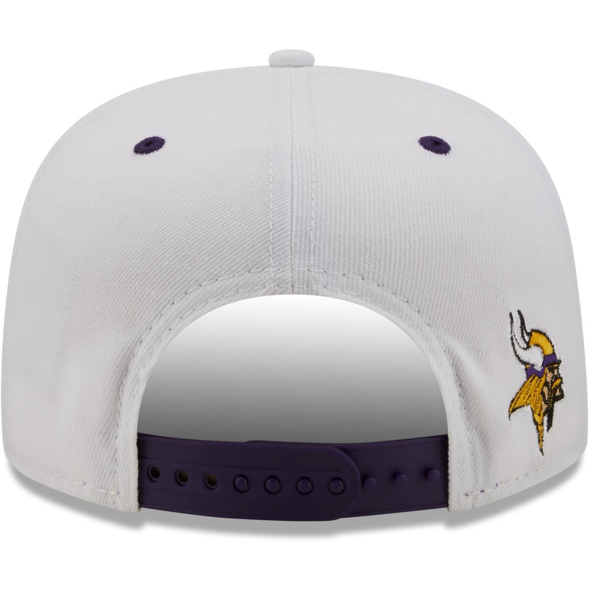 Casquette Snapback New Era 9FIFTY Minnesota Vikings - Modèle Casque, Couleur Blanche - Taille Unique Adulte - Produit Officiel NFL