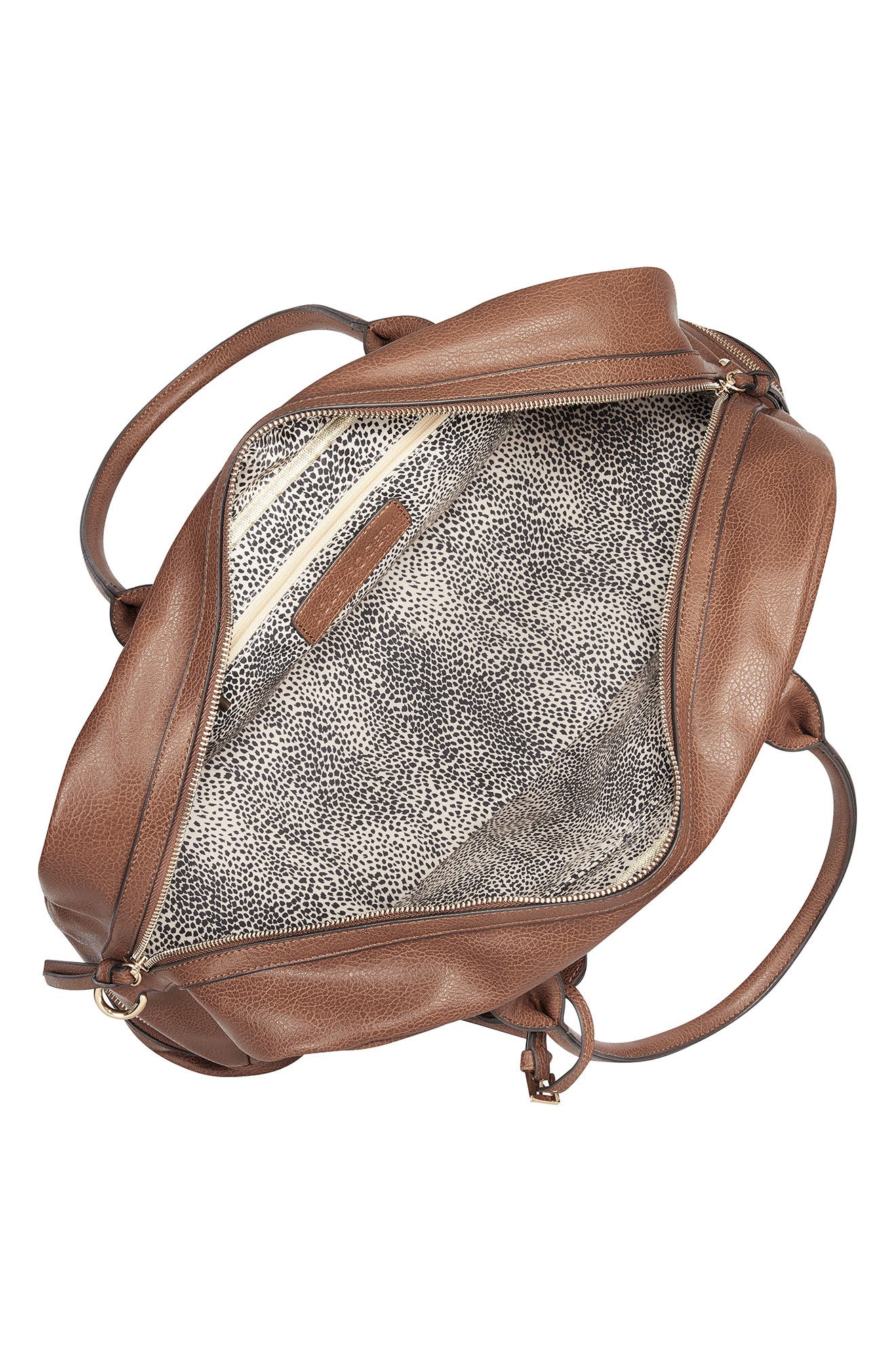 mason faux leather travel satchel