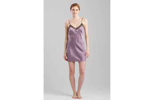 Natori Ashley Icon Chemise W/ Lace In Lilac