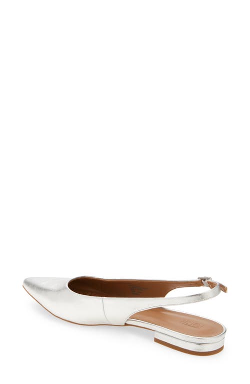 Nordstrom Rack Baldwyn Slingback Flat In Silver Metallic