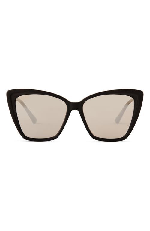 DIFF Becky II 57mm Cat Eye Sunglasses in Matte Black /Grey