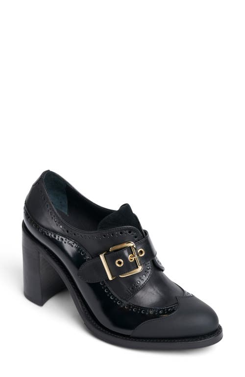 Shop The Office Of Angela Scott Miss Devon Wingtip Loafer Pump In Black