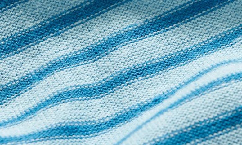 Shop Billy Reid Reverse Stripe Hemp & Cotton Polo In Day Blue