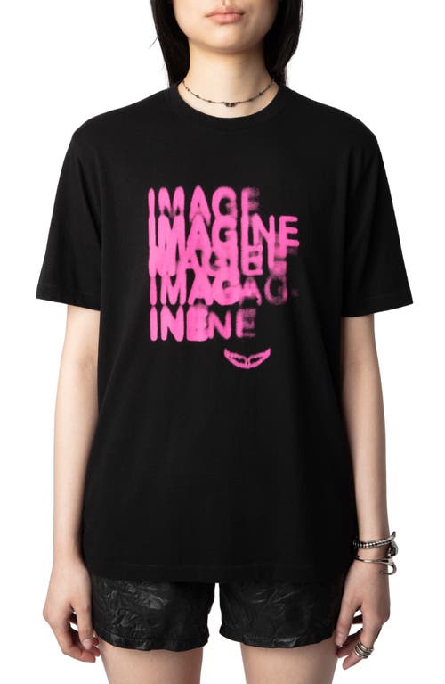 Zadig & Voltaire Edwin Imagine Cotton Graphic T-Shirt in Noir 