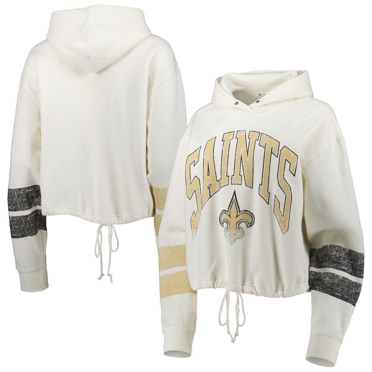NCAA Women's Campus Pullover - Oversized Burnout Fleece Sweatshirt, Oatmeal Color - View #2