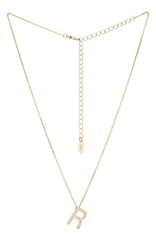Ettika Crystal Initial Pendant Necklace in Gold- R at Nordstrom