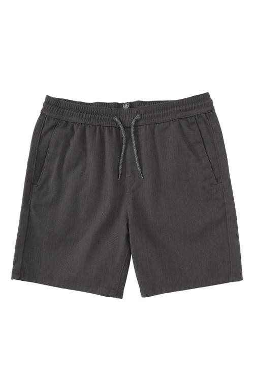 Volcom Kids' Elastic Waist Shorts Charcoal Heather at