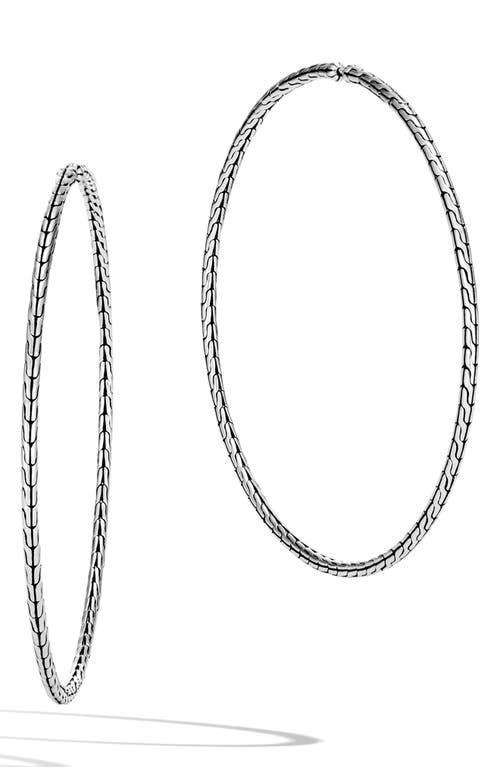John Hardy Classic Chain Extra Large Hoop Earrings in Silver at Nordstrom