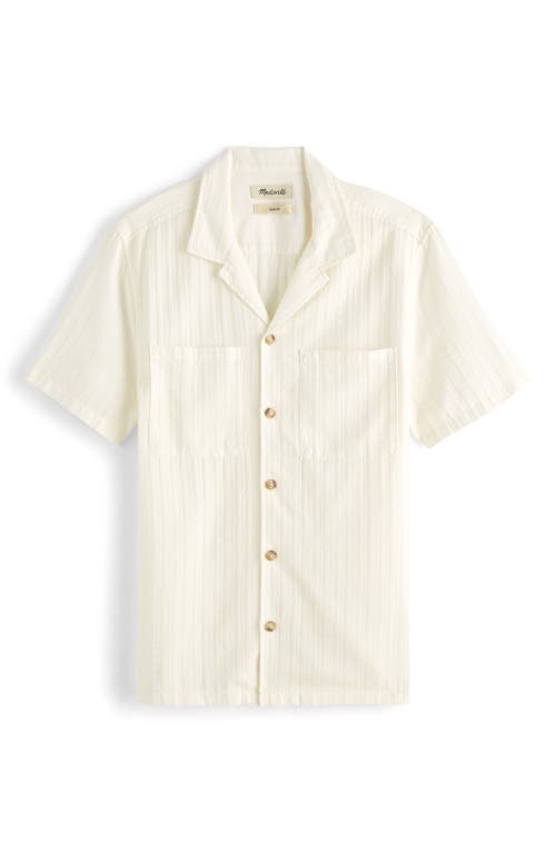 Madewell Easy Stripe Cotton Camp Shirt In Lighthouse
