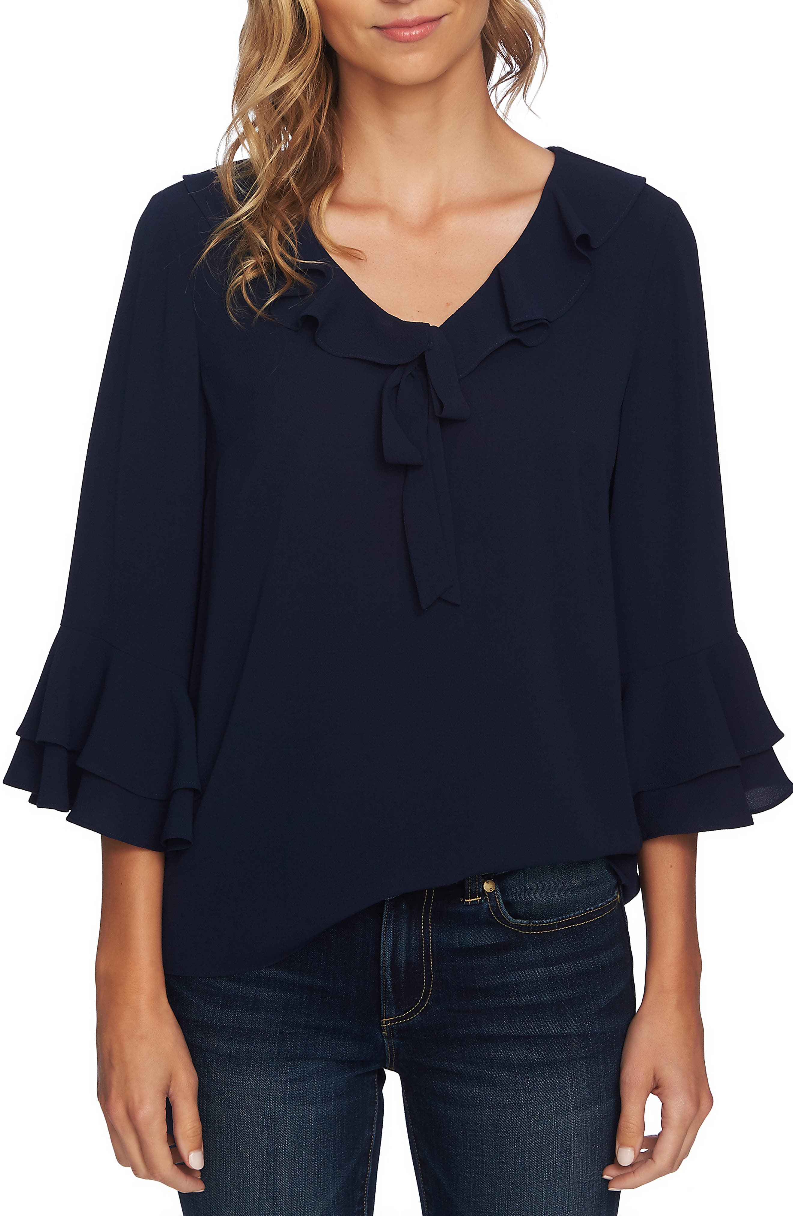 cece tiered ruffle blouse