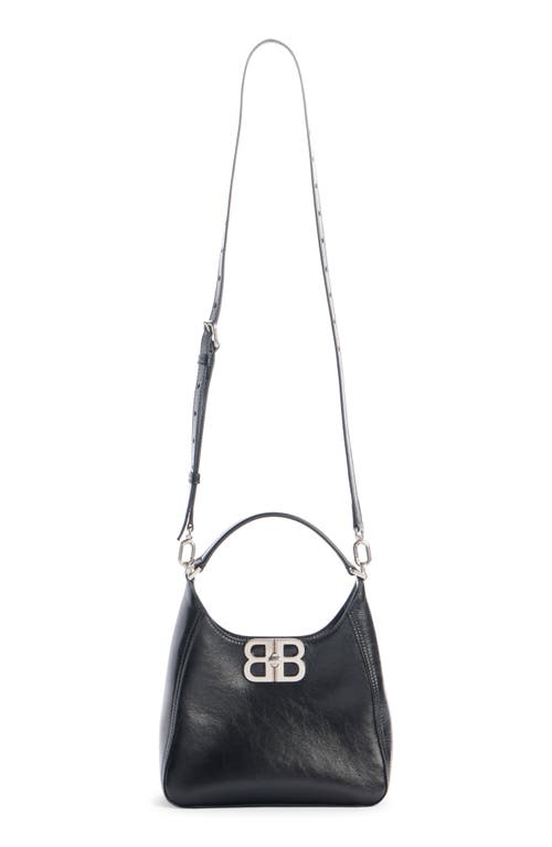 BALENCIAGA BALENCIAGA BB SOFT LAMBSKIN LEATHER HOBO BAG