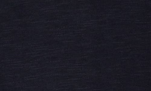 John Varvatos Cotton Slub Pullover Sweater In Navy