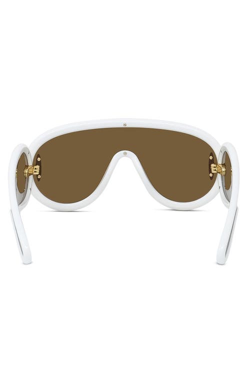 Shop Loewe X Paula's Ibiza 56mm Mask Sunglasses In Ivory/brown Mirror