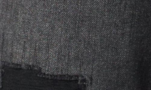 Mnml Elongated Ripped Denim Shorts In Washed Black