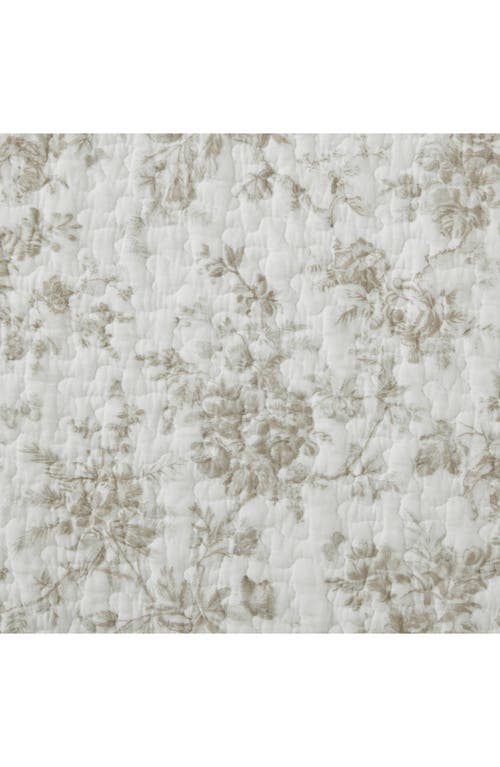 Laura Ashley Walled Garden Quilt & Sham Set In Mocha