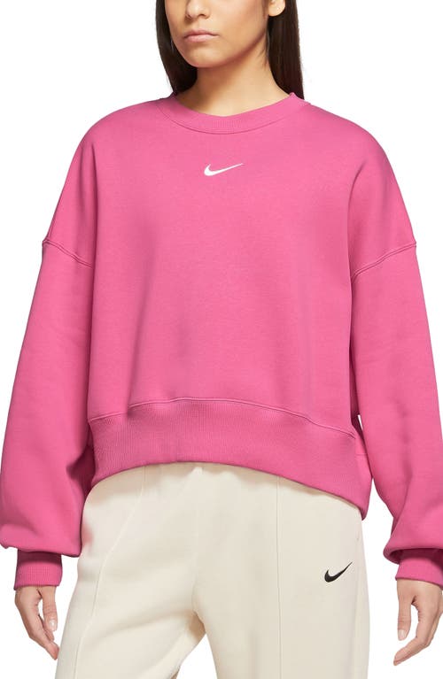 Nike Phoenix Fleece Crewneck Sweatshirt in Pinksicle/Sail