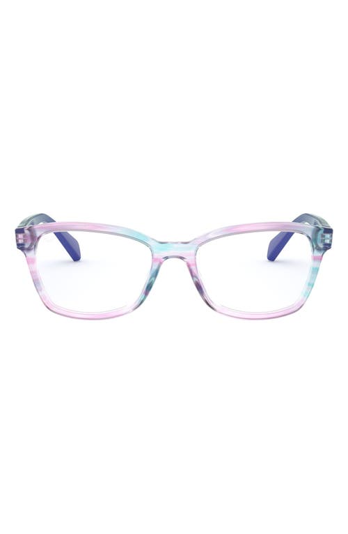 Ray-Ban Kids' 46mm Rectangular Optical Glasses in Violet