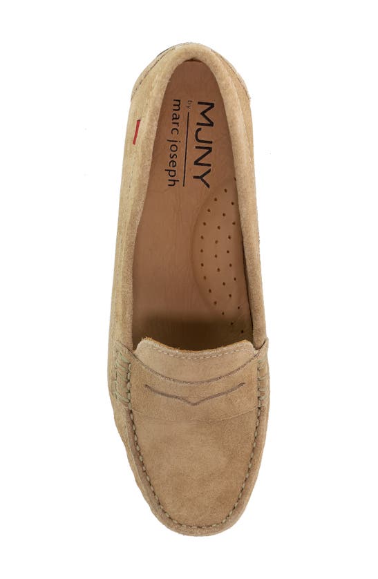 Shop Marc Joseph New York Naples Driving Loafer In Beige Suede
