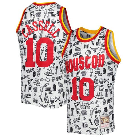 Hakeem Olajuwon Houston Rockets Mitchell & Ness 1993/94 Hardwood Classics Flames Swingman Jersey - Black