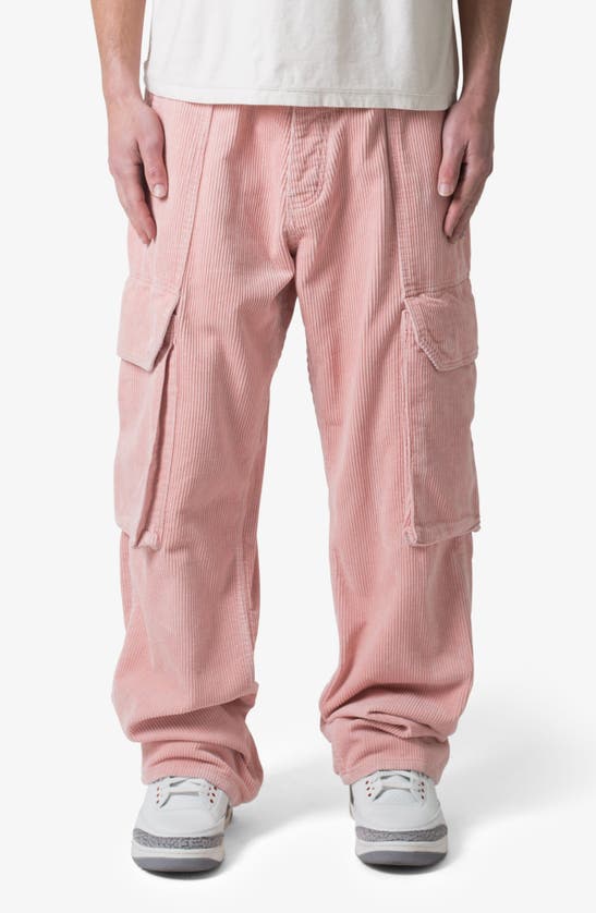 Shop Mnml Ultra Baggy Corduroy Cargo Pants In Pink