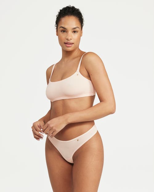 Nudea The Stretch Scoop Neck Bralette In Blush Pink