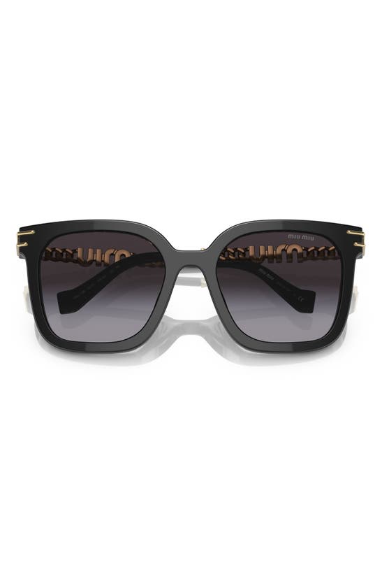 Miu Miu 55mm Gradient Pillow Sunglasses In Black