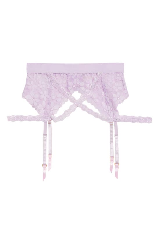 Kilo Brava Stretch Lace Garter Belt In Lilac | ModeSens