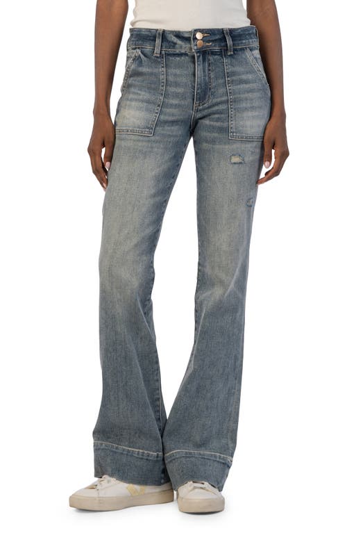 KUT from the Kloth Ana Mid Rise Flare Jeans Credible at Nordstrom,