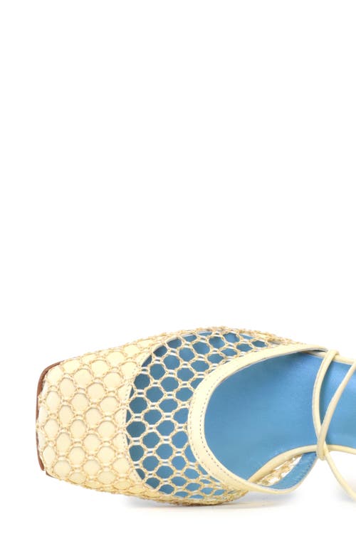 Valentina Rangoni Leone Crochet Wrap Tie Pump In Marzapane Parmasoft