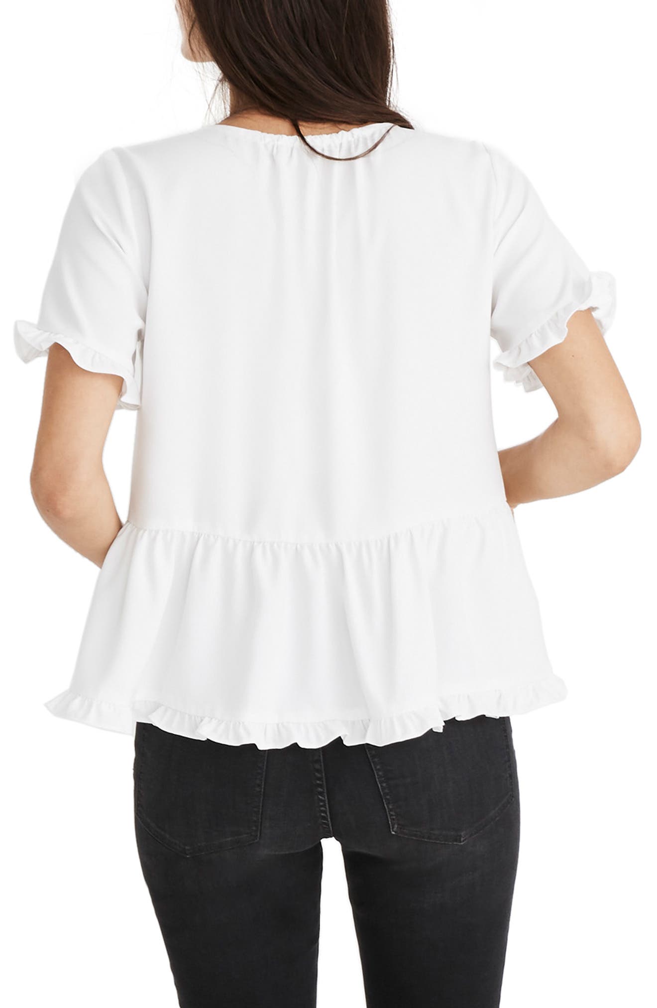 stanza ruffle hem top