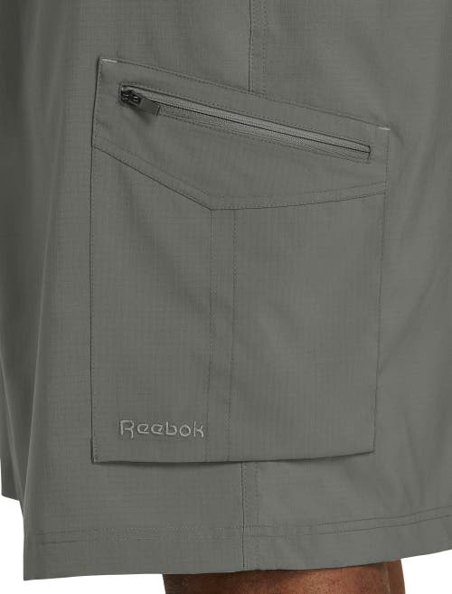 Shop Reebok Performance Ripstop Cargo Shorts In Granite